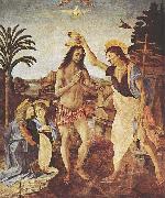 LEONARDO da Vinci The Baptism of Christ oil painting on canvas